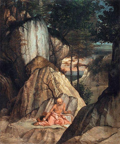 Lorenzo Lotto Penitent St Jerome oil painting picture